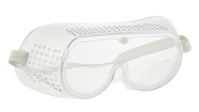 Vented emergency safety goggles for debris and chemicals. Anti-fog glasses for emergency kits and natural disasters like earthquakes.