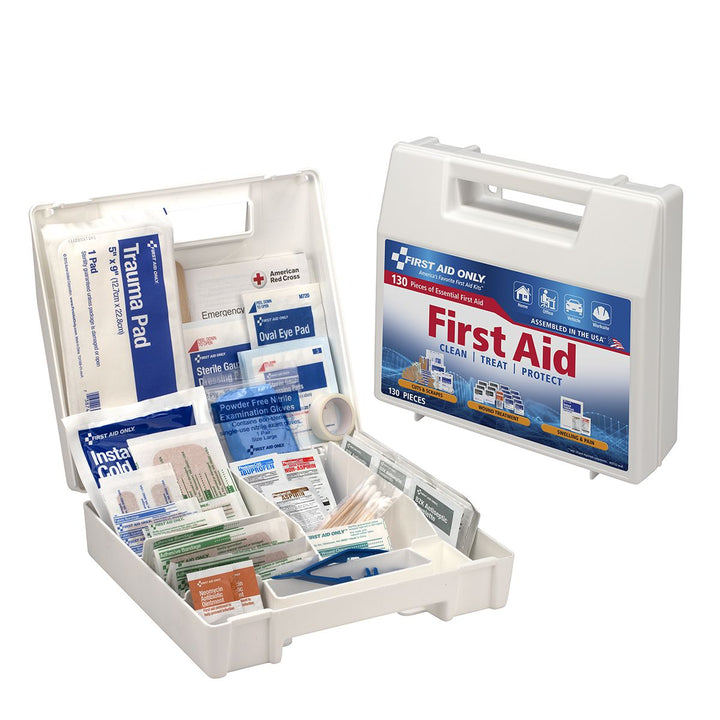 130 piece reusable case first aid kit