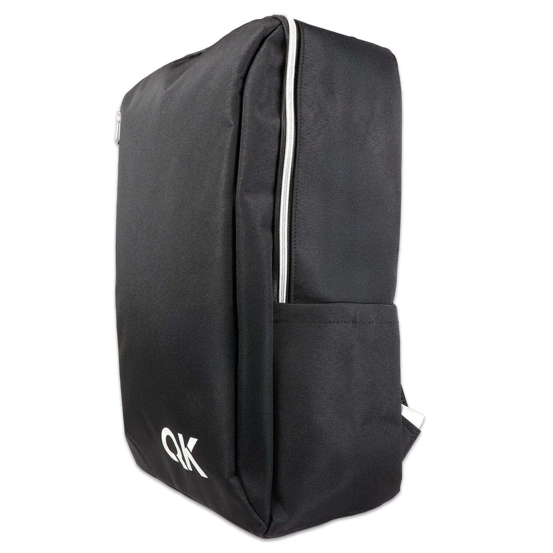 Black backpack with a brand logo on a white background used for Urban Survival Kit