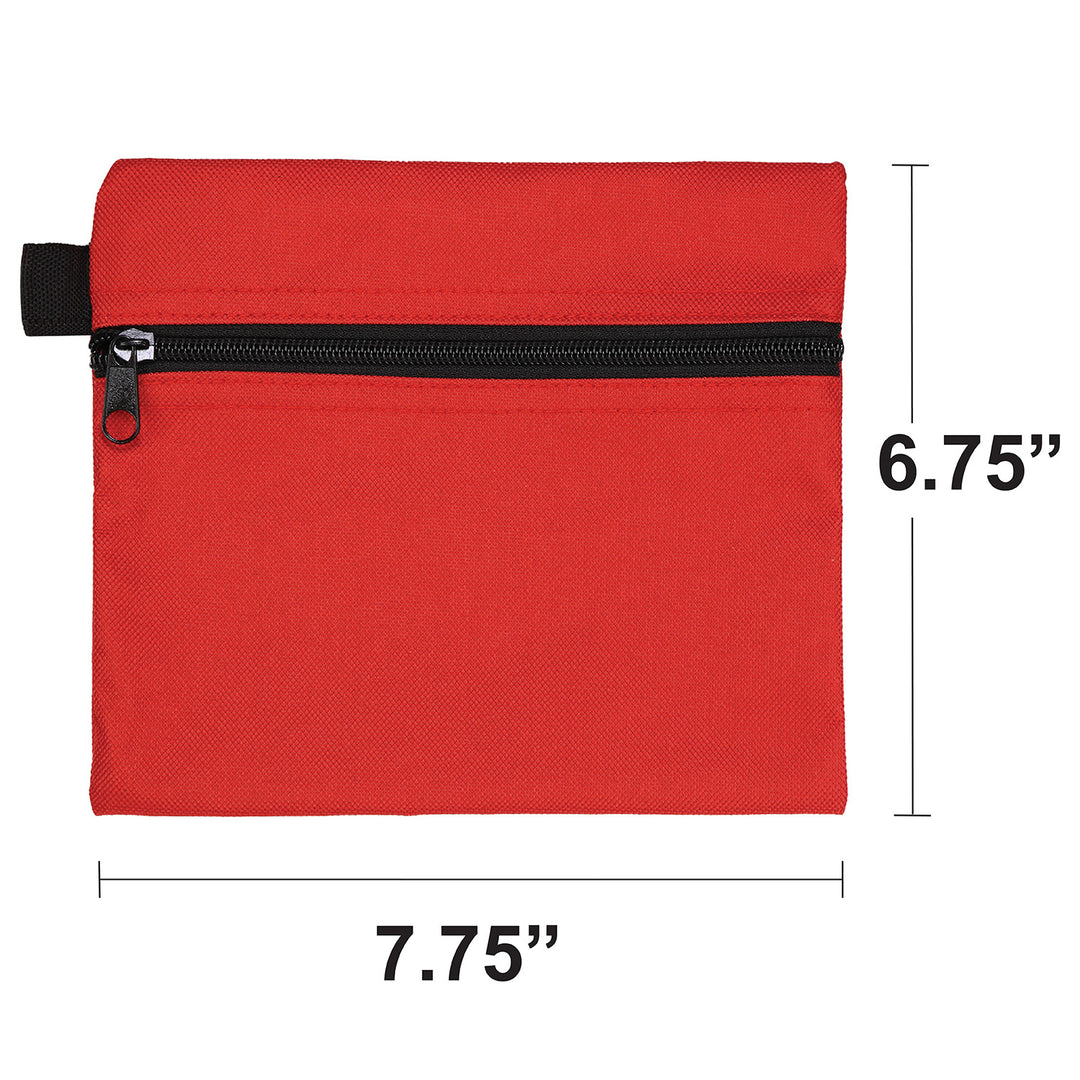 Mini first aid water resistant zipper bag for tools, supplies and makeup