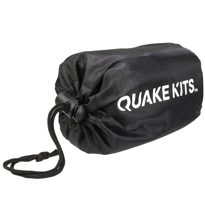 Heavy duty mylar sleeping bag in black waterproof carrying case