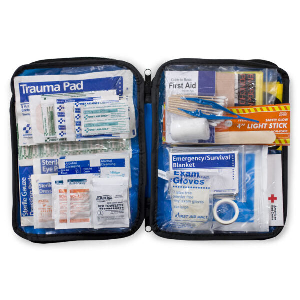 Auto First Aid Kit, 143 Pieces, Softsided – quakekits.com