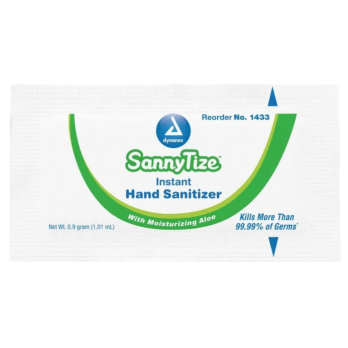 SannyTize Instant Hand Sanitizer, 0.9g Packet, Box of 146