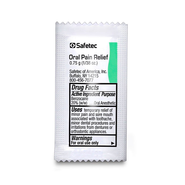 Oral Pain Relief Gel .75 g Packet, 144 Per Box