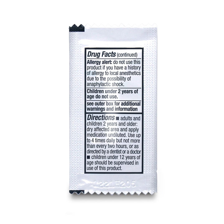 Oral Pain Relief Gel .75 g Packet, 144 Per Box