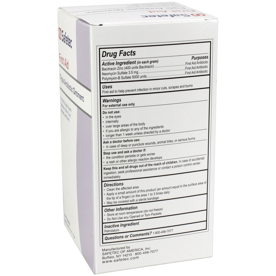 Triple Antibiotic .9gm. Pouch, 144 per box