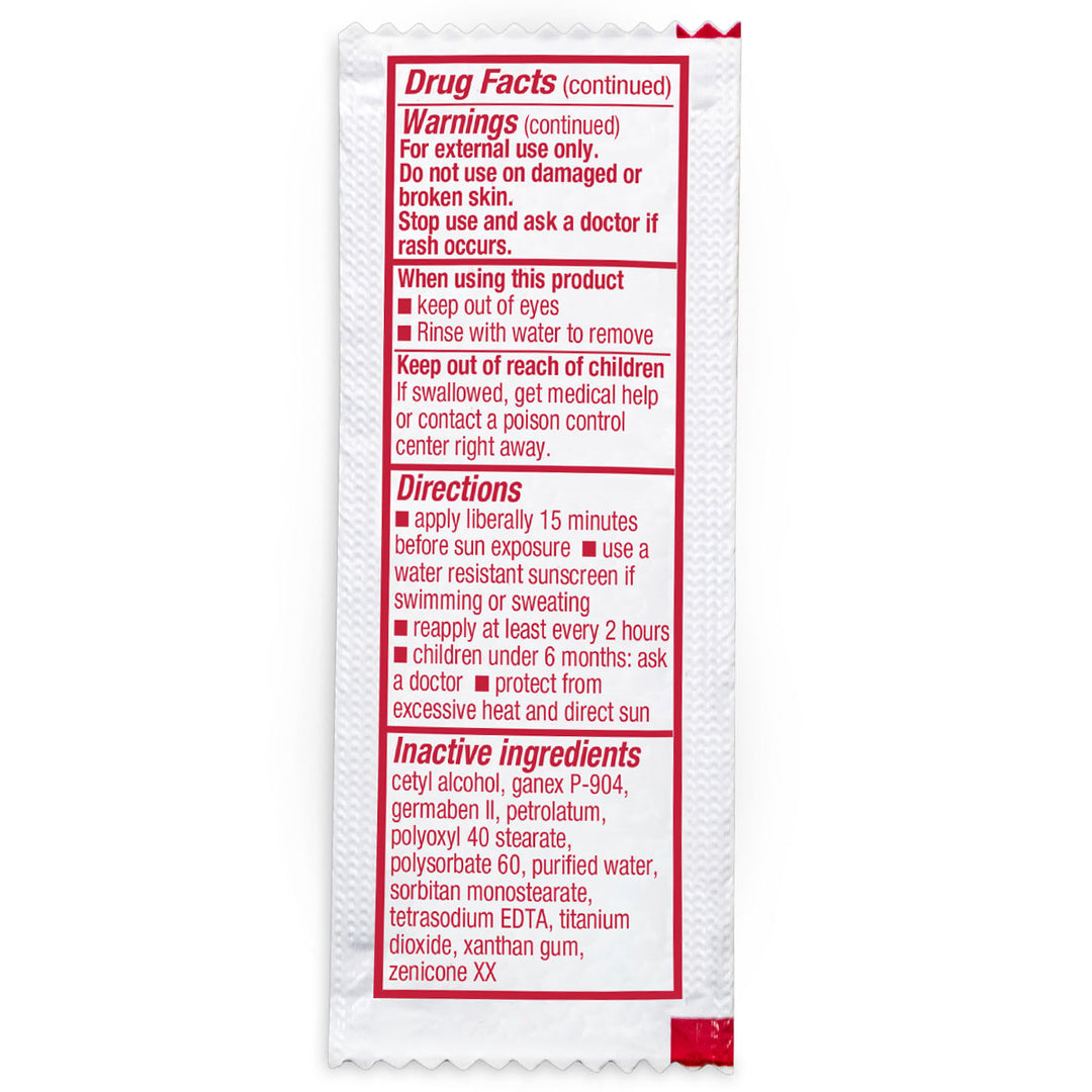 Sunscreen, 3.5 g. (.123 oz.) Pouch, 1 each