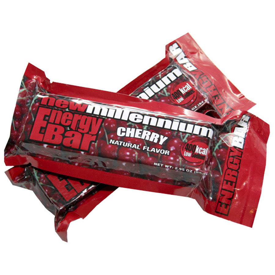 6 pack of New Millennium cherry energy bars for high calorie replensihment during emergency situations and urban survival. Cruicial to be ready for anything. 