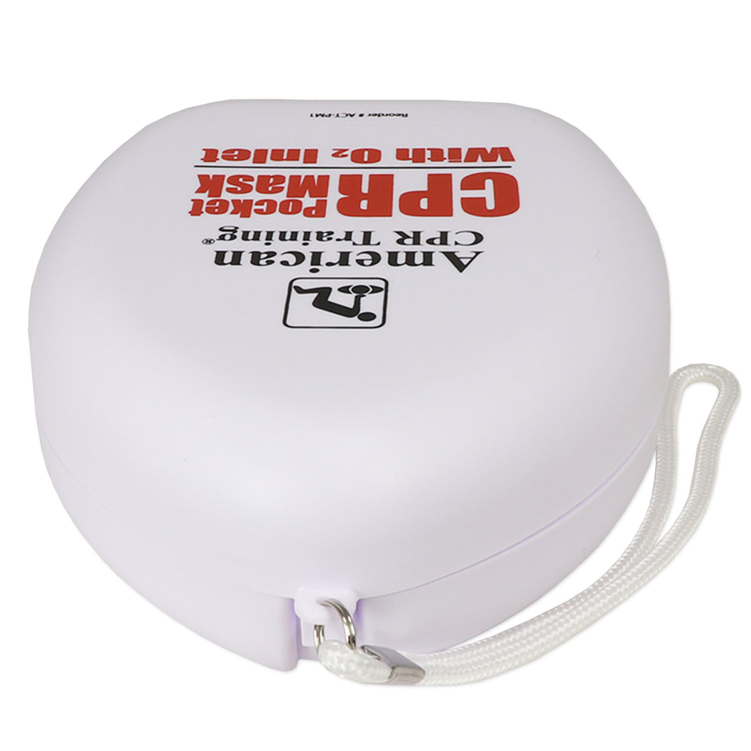 American CPR Pocket Mask, Plastic Case, Adult/Child/Infant with O2 Inlet