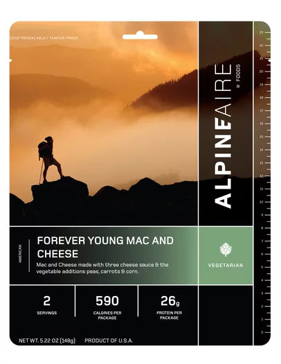 AlpineAire Forever Young Mac and Cheese Cook  in the pouch meal