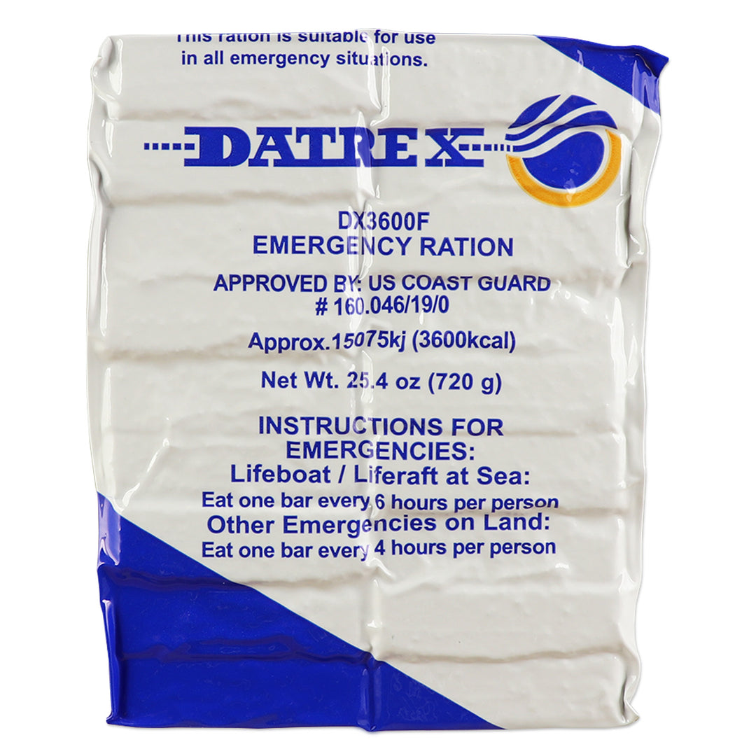 MRE emergency food rations with over 1,000 calories per day. 