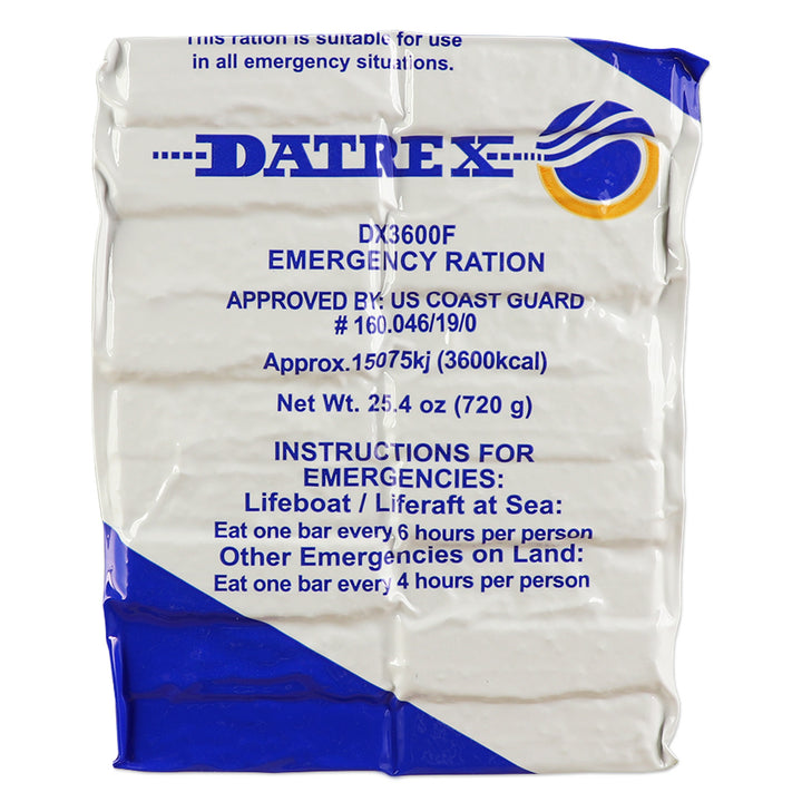 MRE emergency food rations with over 1,000 calories per day. 