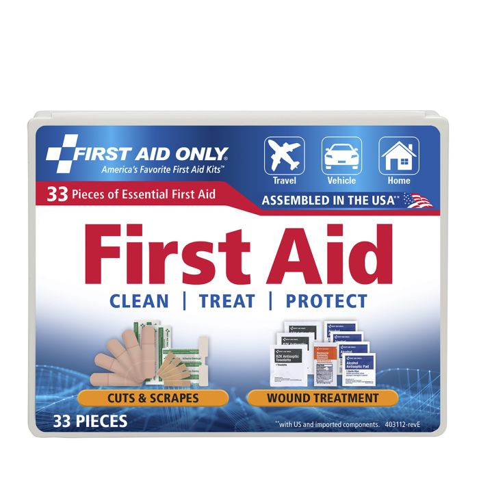 33 piece first aid kit portable