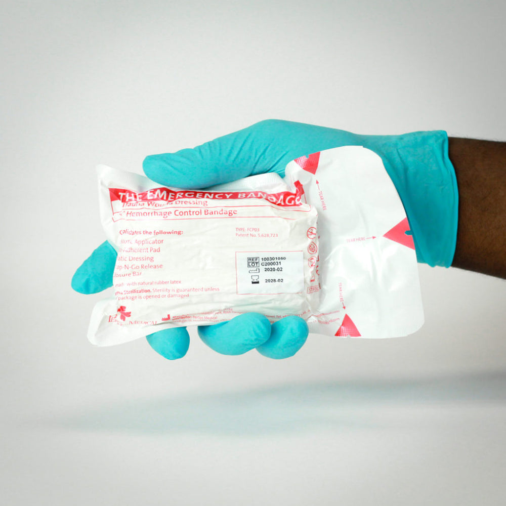 4" Emergency Bandage, THE ISRAELI BANDAGE, White