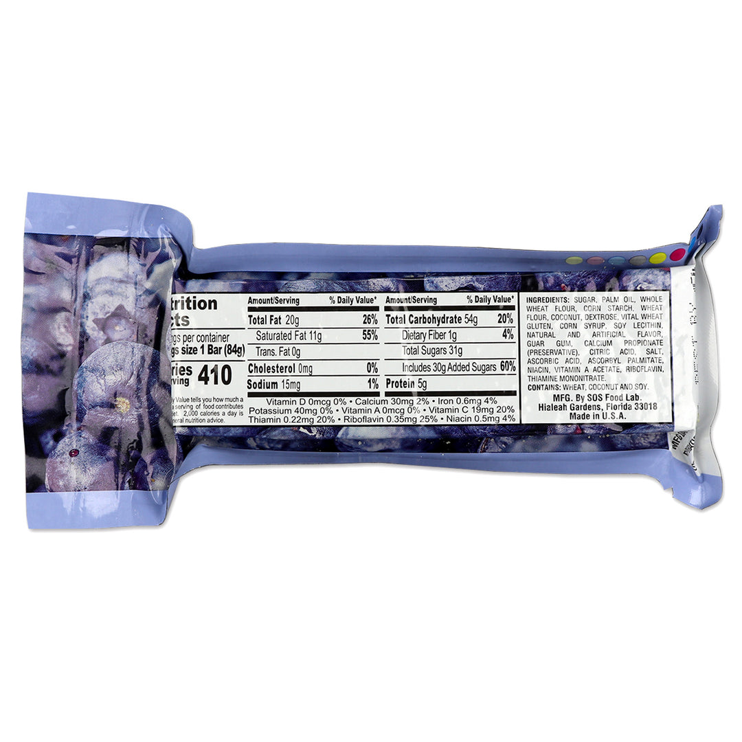 New Millennium blueberry energy bar nutrition facts