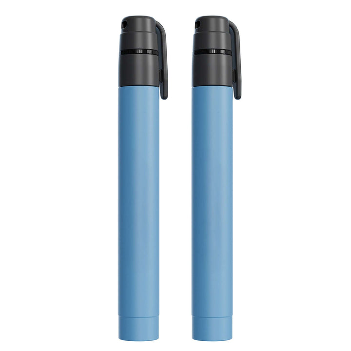 Ultra Compact Water Purification Straw - HygieniSafe® in blue color for safe hydration on the go.
