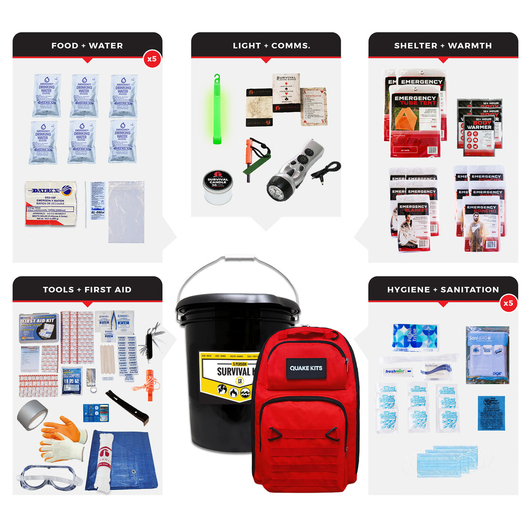 5 person office bucket kit survival kit for workplace #kit-3