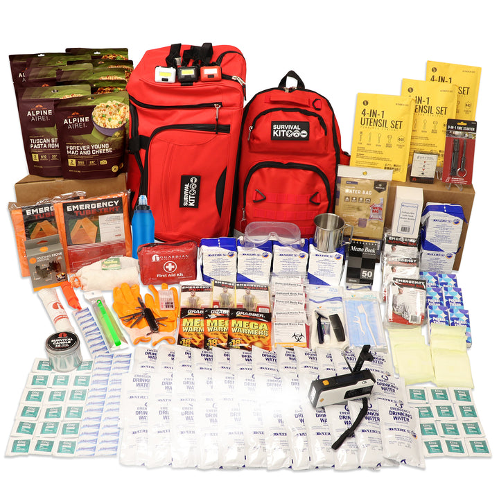 3 person 1 week extensively prepared earthquake, disaster and home preparedness kit with food, water, filtration, NOAA radio and more supplies. #kit-3-7