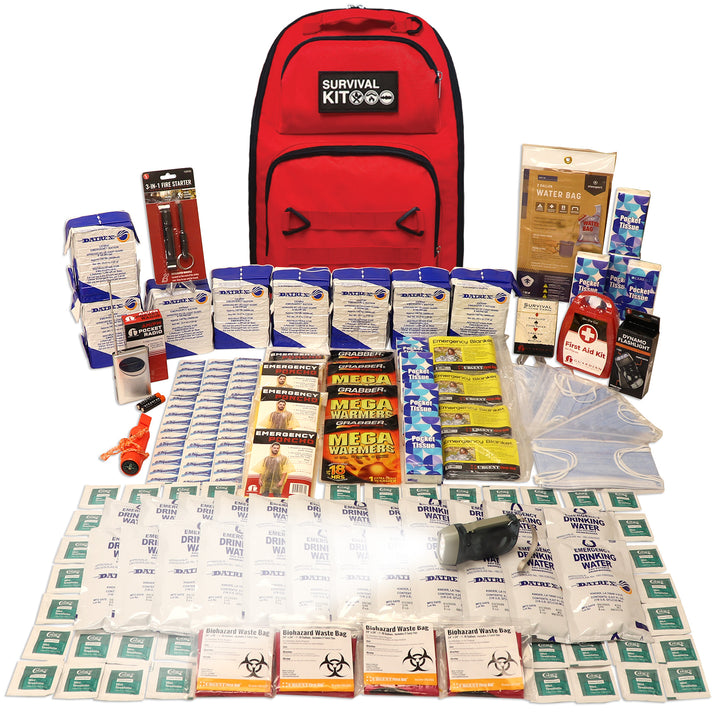 4 person 7 day emergency survival kit for family emergencies and disaster prepping. #kit-4-7