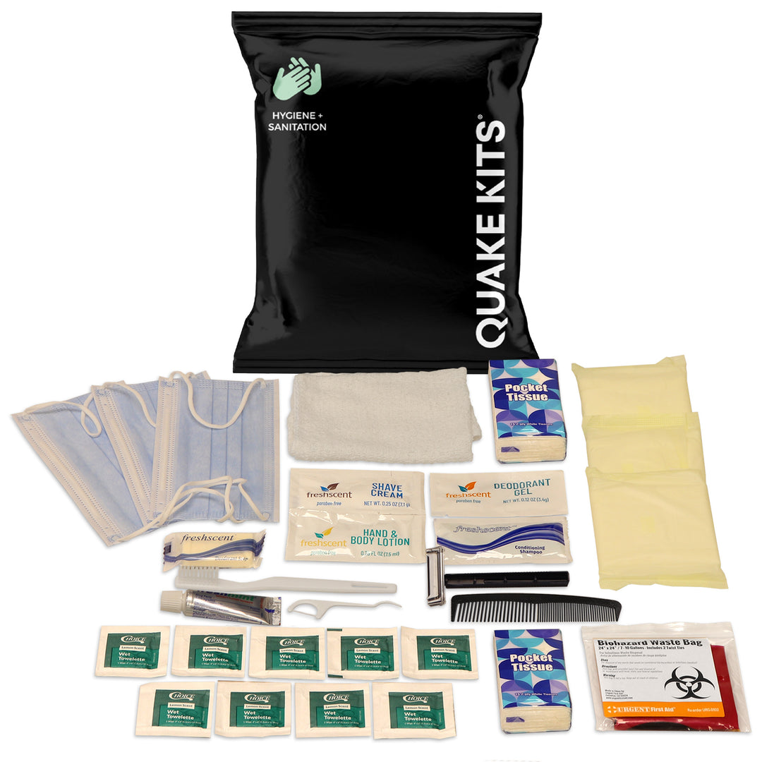 Hygiene survival bag. Hygiene survival kit for building your own survival kit and bug out bag.