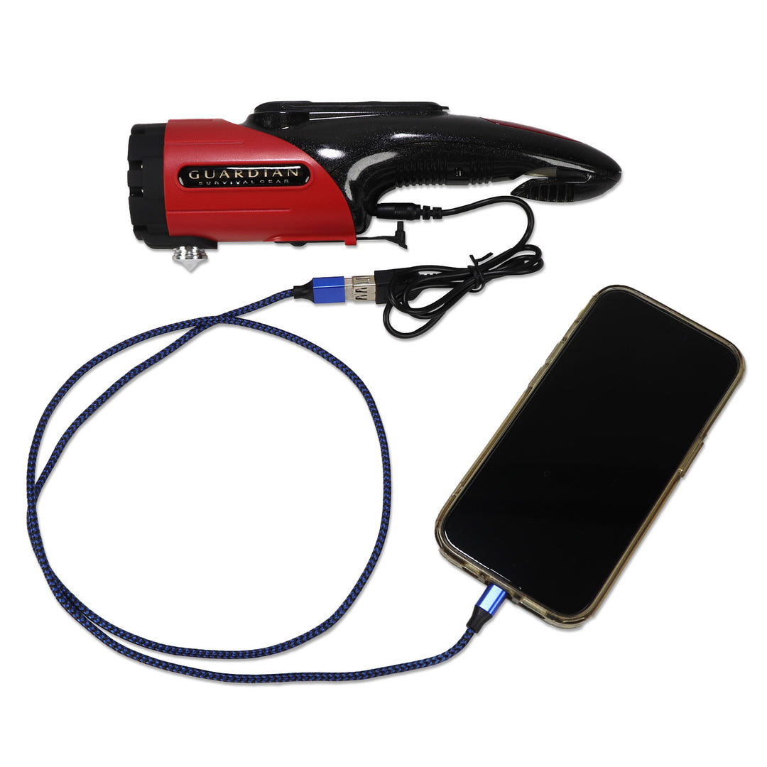 Cell phone charging auto tool and flashlight