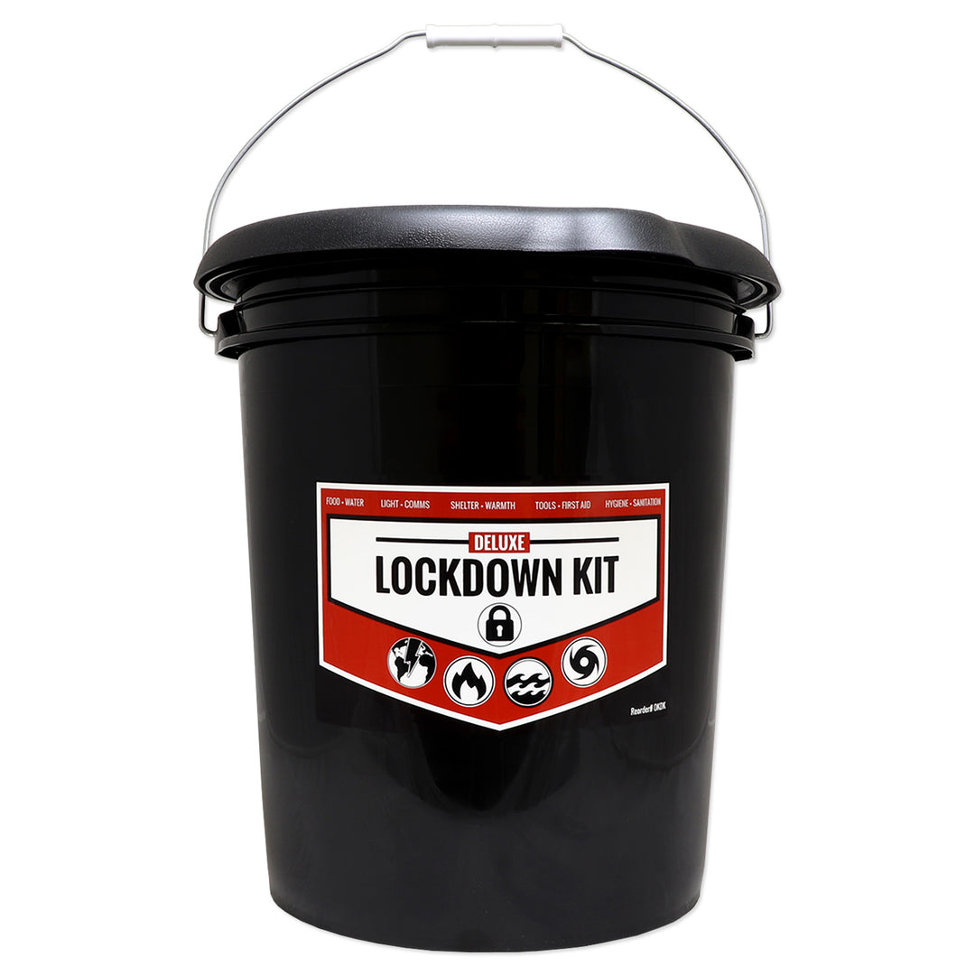 Classroom survival bucket kit for lockdowns and disasters