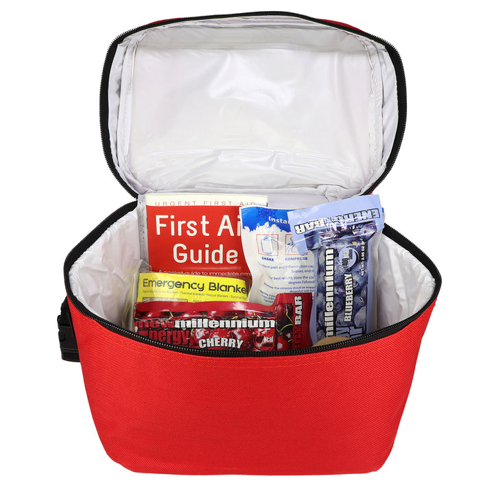 Ready for anything red soft cooler with insulated interior