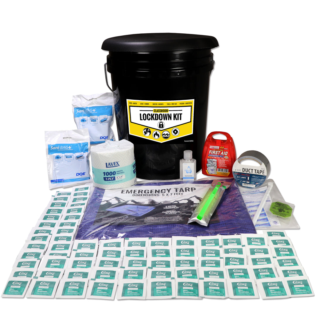 School classroom lockdown kit for students and teachers up to 30 people