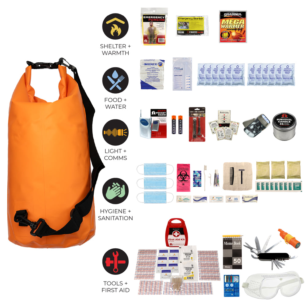 waterproof deluxe emergency survival kit