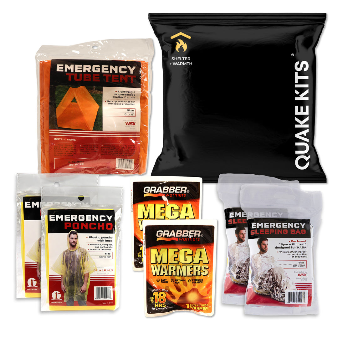 Quake Kits Shelter and Warmth Pack - 2 Person