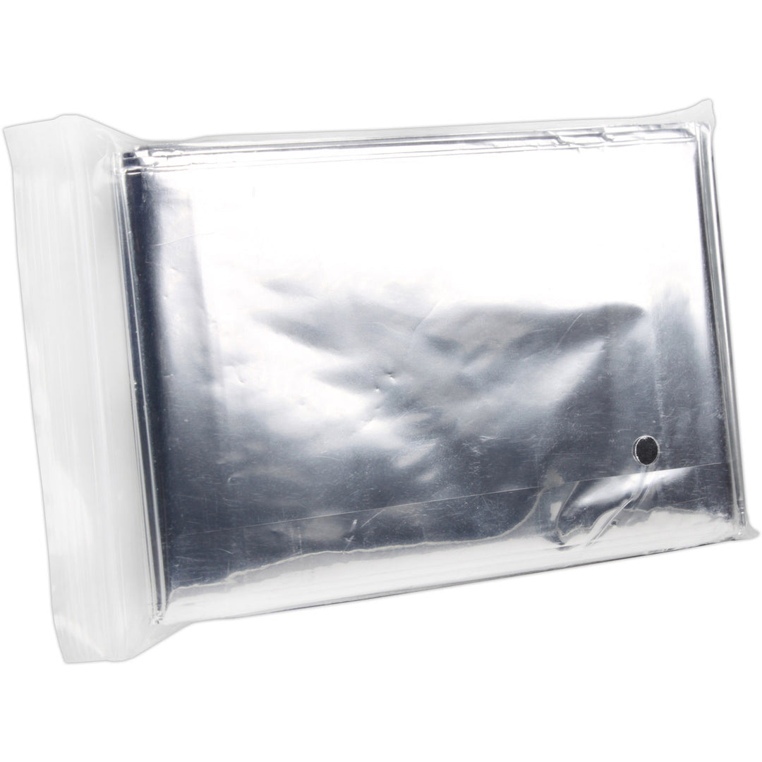Highly reflective mylar blanket for signaling in search and rescue operations. 