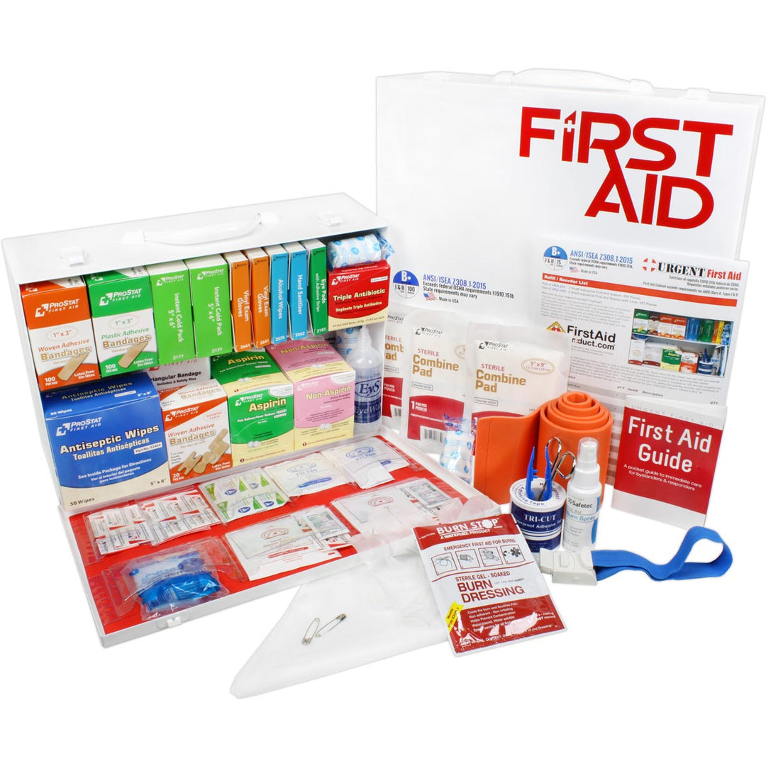 2 Shelf Industrial ANSI B+ First Aid Station, 75 Person