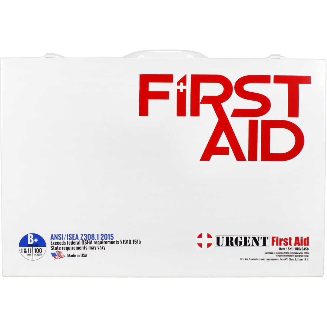 2 Shelf Industrial ANSI B+ First Aid Station, 75 Person