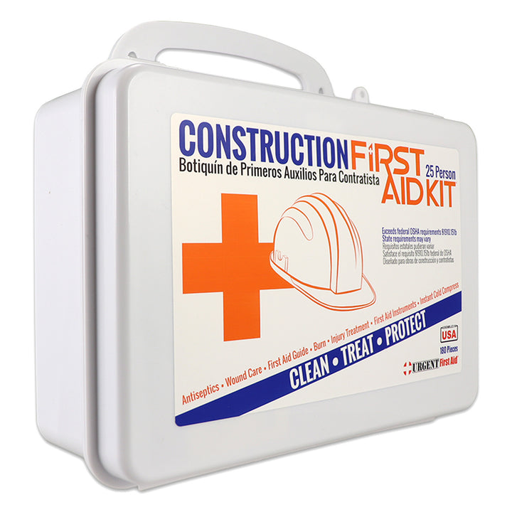 OSHA Contractors First Aid Kit for Job Sites up to 25 People, Plastic, 180 pieces