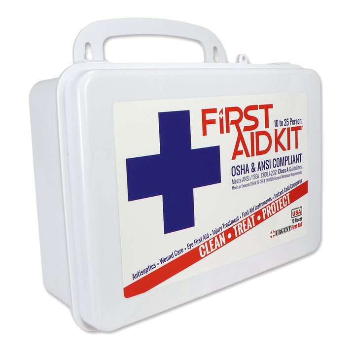 Bulk Urgent First Aid Kit, Plastic, 79 pc, ANSI A, 25 Person