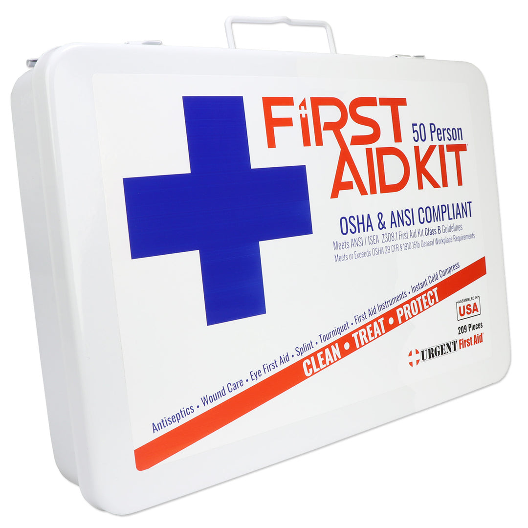 Bulk First Aid Kit, Metal, 209 Pieces, ANSI B, 50 Person