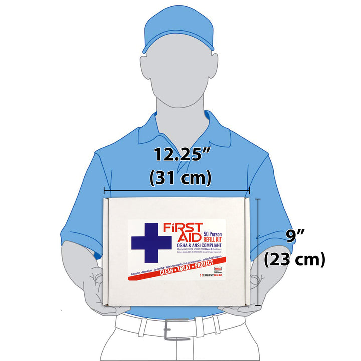 Bulk Urgent First Aid Kit Refill, 208 pc, ANSI B, 50 Person