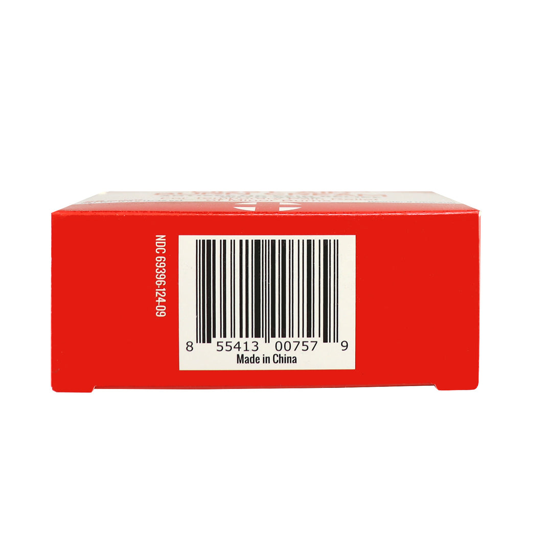 First Aid & Burn Cream .9gram box showing barcode and manufacturing details.