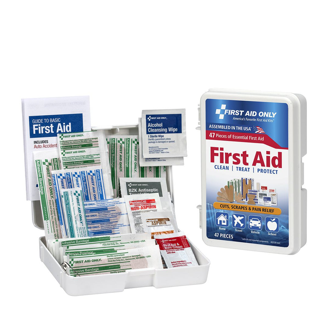 First Aid Kit Simple Col Compact First Aid Kit, 47 Pieces – quakekits.com