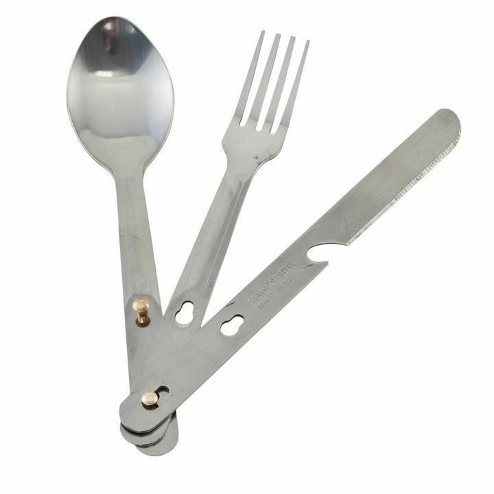 Camping utensil set all in one with knife fork and spoon stainless steel 
