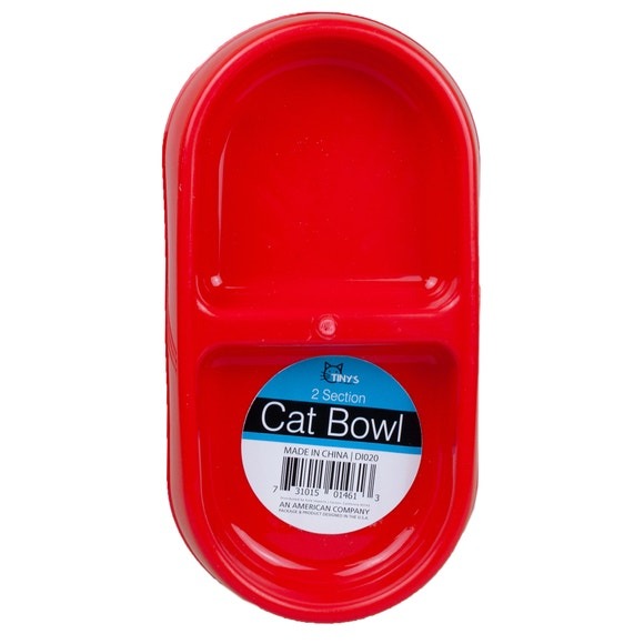 Double sided cat bowl for pet emergency kits. Small compact emergency cat bowl. 