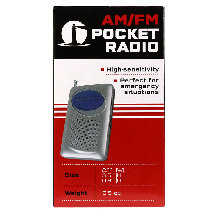 High sensitivity pocket compact radio with telescoping antenna. 