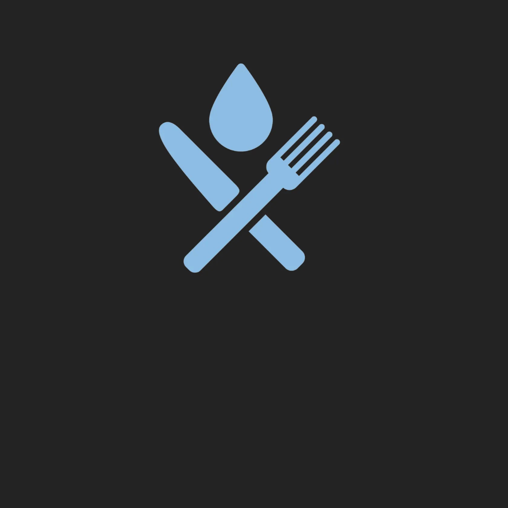 Icon for emergency food storage and emergency water. Category contains water purification straws, water purification tablets, food rations, MREs, water purifying straws, long term food storage and camping food. 