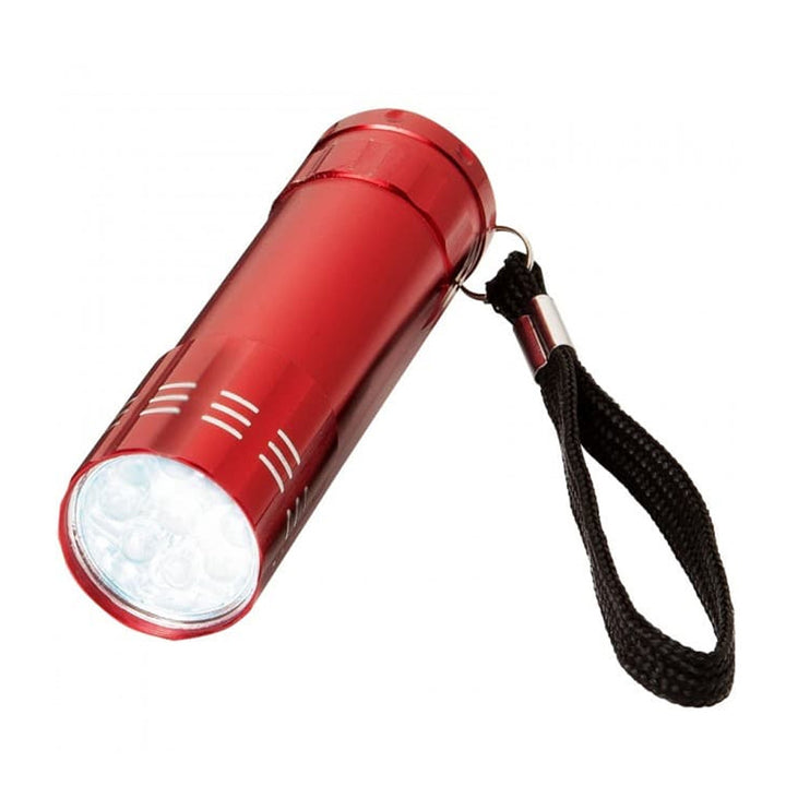 Pocket-sized 9-LED aluminum flashlight, ideal for signaling during a wilderness survival situation, finding your way during a nighttime earthquake aftershock, or keeping in a bug-out bag for immediate personal safety illumination