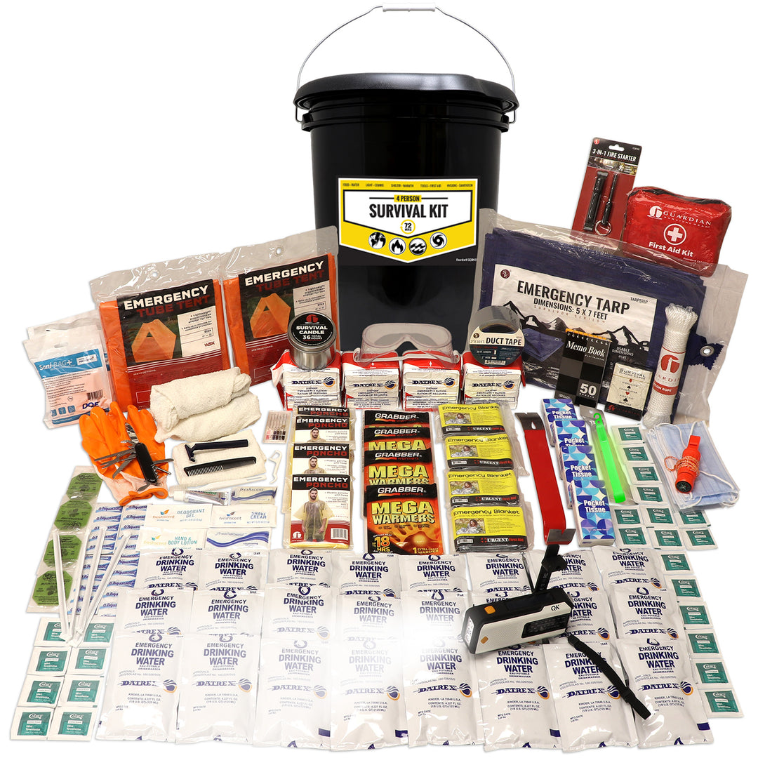 4 person bucket and office emergency kit with toilet seat video breakdown #kit-2