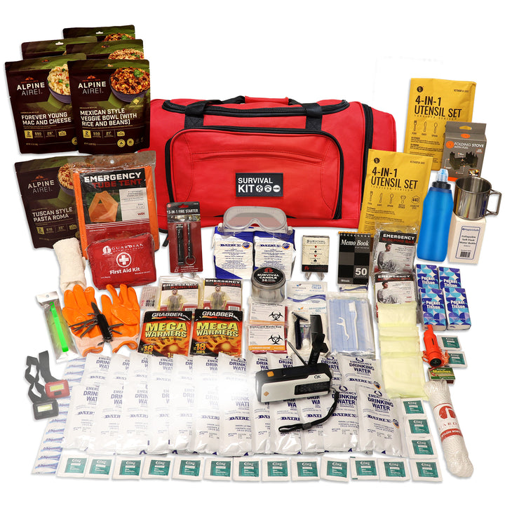 Extensively prepared 2 person 3 day survival kit video #kit-2-3