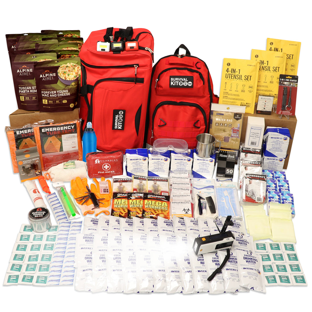 3 person 7 day extensively prepared Quake Kit survival kit video #kit-3-7