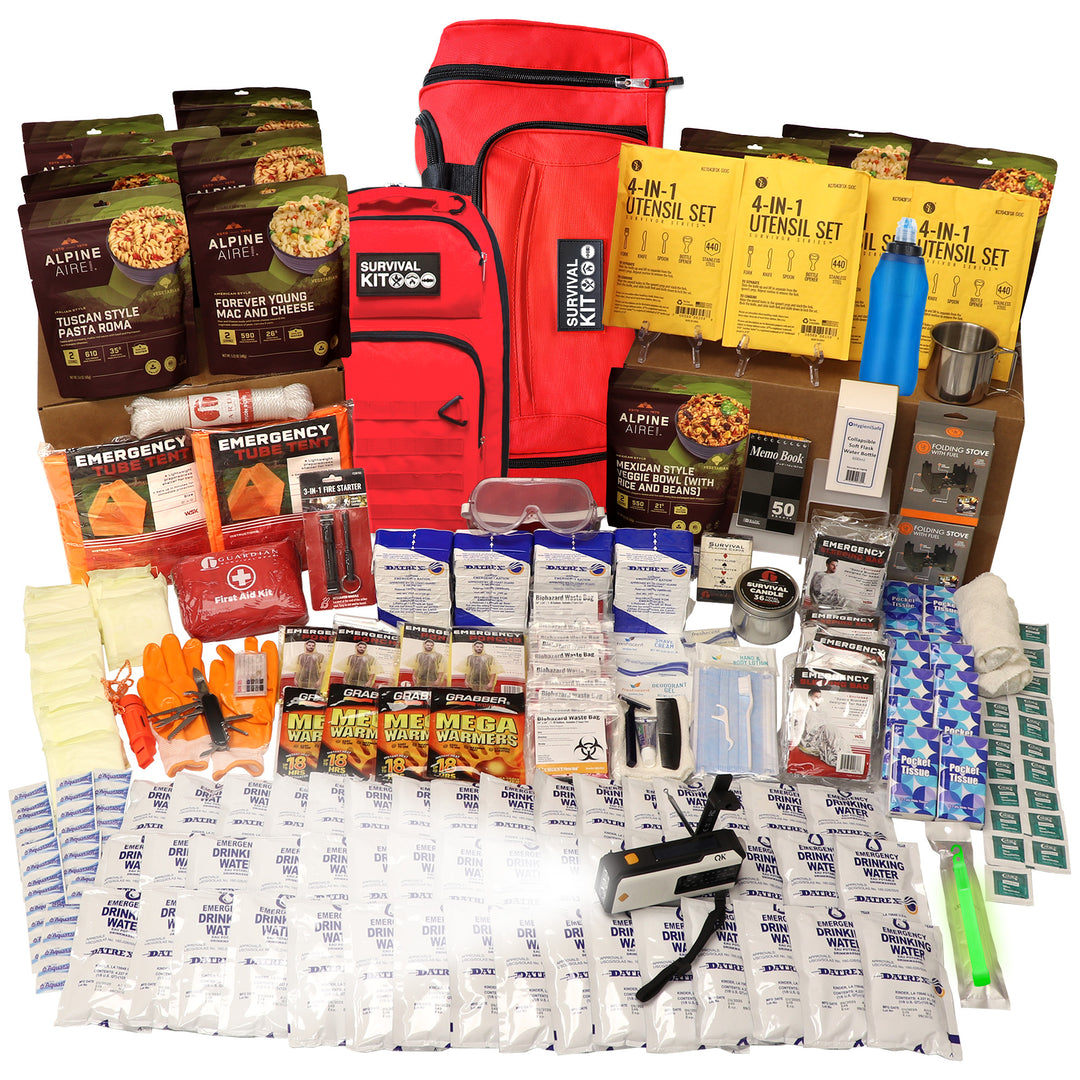 4 person 3 day emergency survival kit extensively prepared kit by Quake Kits #kit-4-3