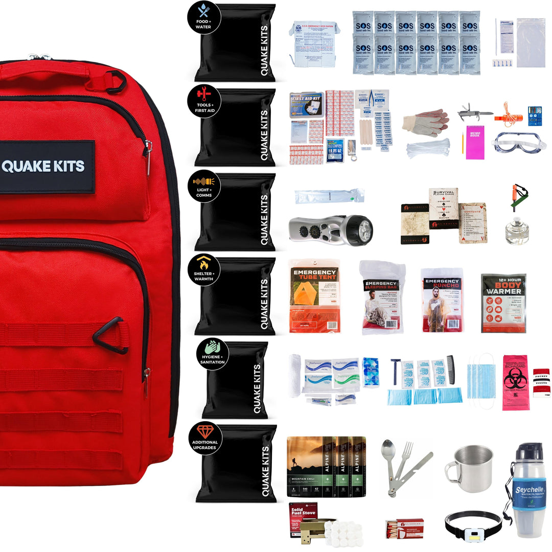 1 person 72 hour emergency kit with long term food storage. 