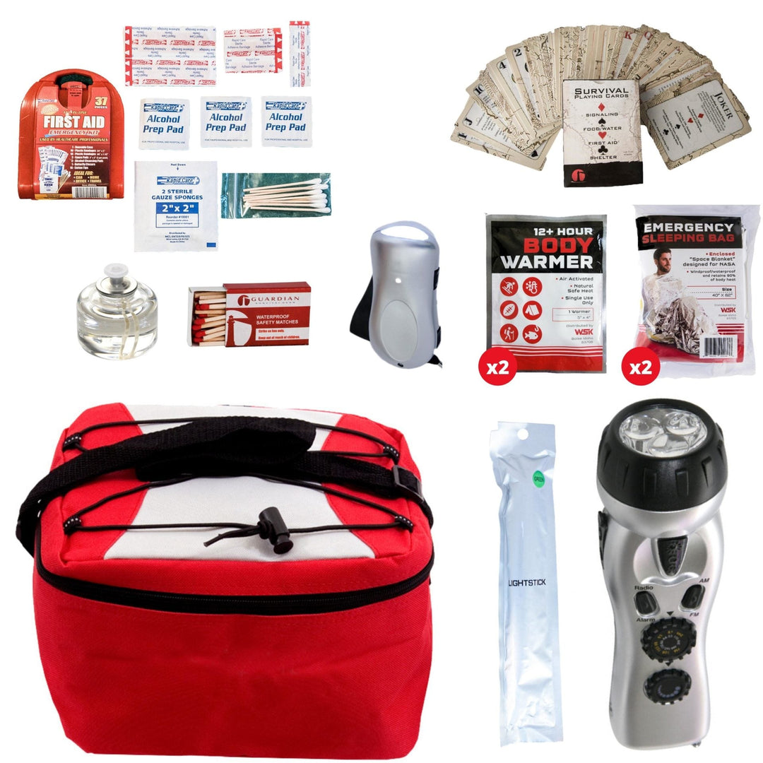 Blackout Kit for Power Outages during civil and urban unrest, disasters and other emergencies. Comes with emergency light sources that never need batteries. 